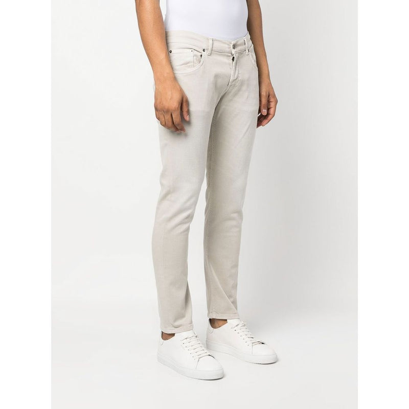 Dondup Cream-Colored Cotton Blend Men's Trousers