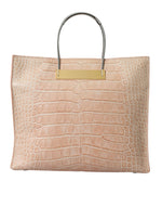 Balenciaga Alligator Leather Chic Pink Tote Women's Bag