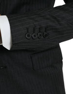 Dolce & Gabbana Black Stripe MARTINI Single Breasted Coat Men's Blazer