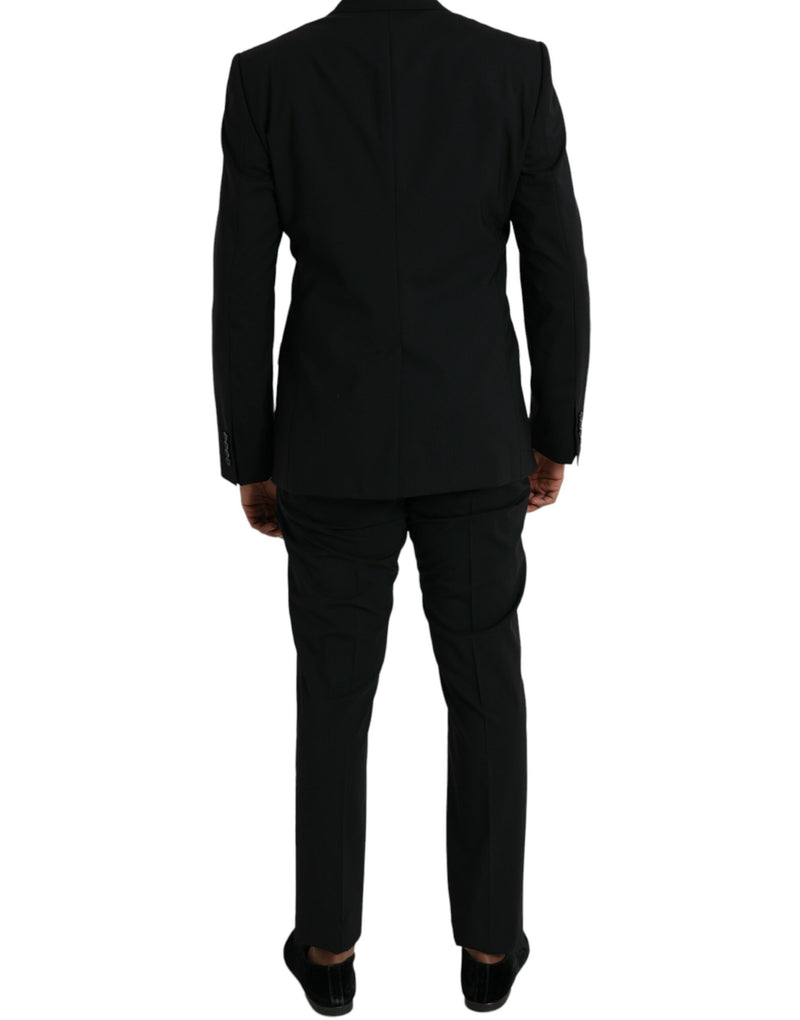 Dolce & Gabbana Black Wool MARTINI Formal 2 Piece Men's Suit