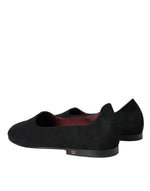 Dolce & Gabbana Black Suede Loafers Formal Dress Slip On Men's Shoes