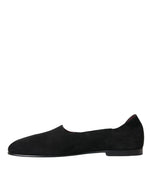 Dolce & Gabbana Black Suede Loafers Formal Dress Slip On Men's Shoes