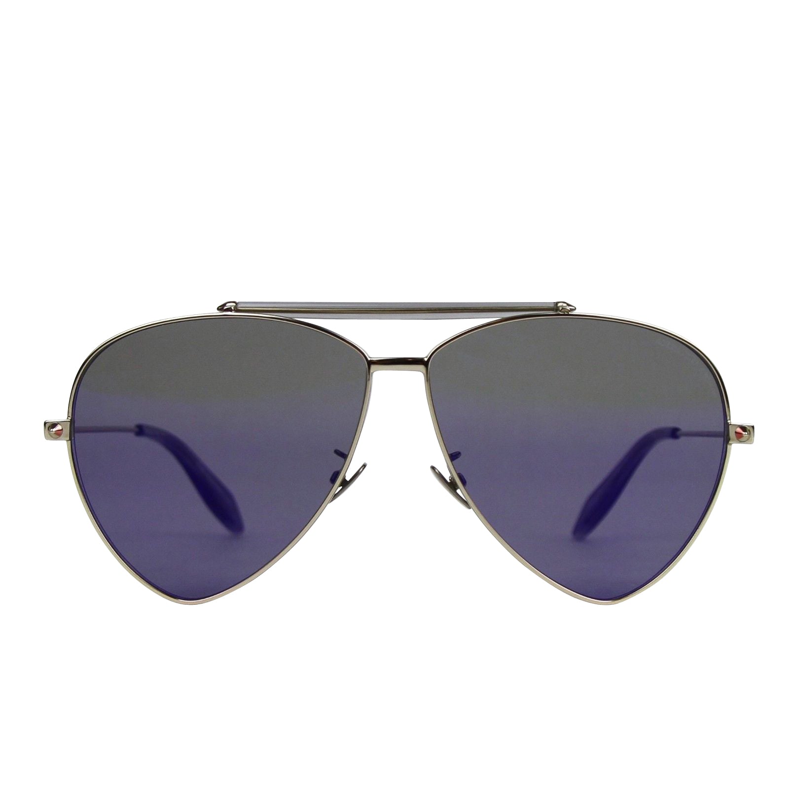 Alexander McQueen Unisex Blue Aviator Sunglasses