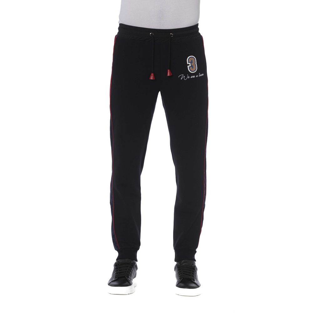 Trussardi Black Cotton Men Sport Men's Pant