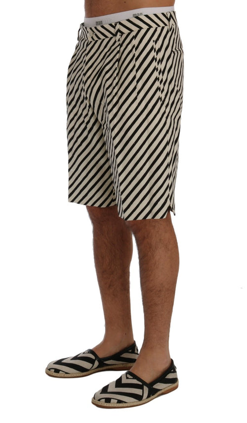 Dolce & Gabbana Striped Hemp Casual Men's Shorts