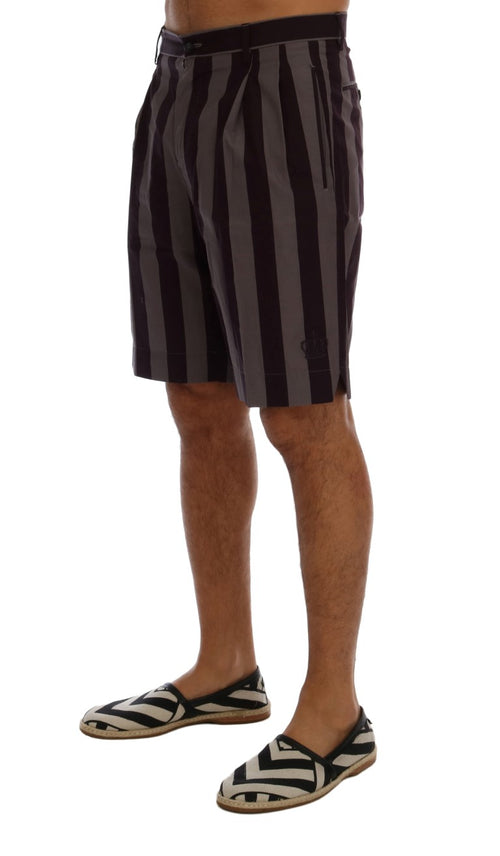 Dolce & Gabbana Casual Striped Cotton Men's Shorts