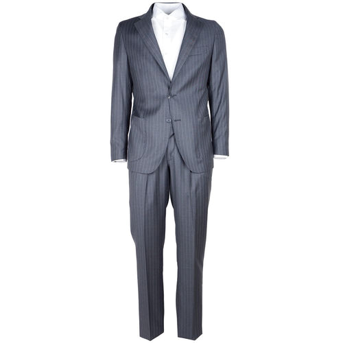 Made in Italy Gray Wool Vergine Men's Suit