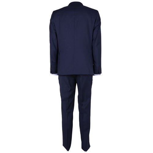 Made in Italy Elegant Men's Wool Suit in Classic Men's Blue