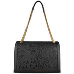 Baldinini Trend Elegant Floral Calfskin Shoulder Women's Bag