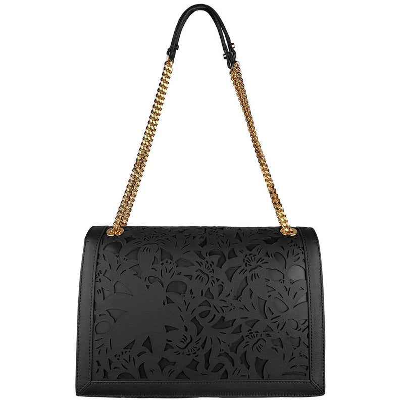 Baldinini Trend Elegant Floral Calfskin Shoulder Women's Bag