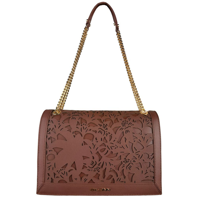 Baldinini Trend Elegant Floral Leather Shoulder Women's Bag