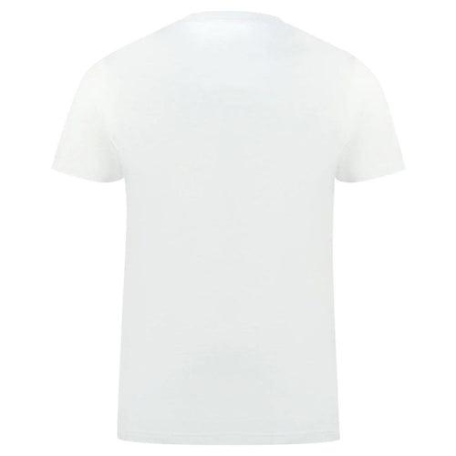 Aquascutum Classic White Cotton Logo Tee with Flag Men's Detail