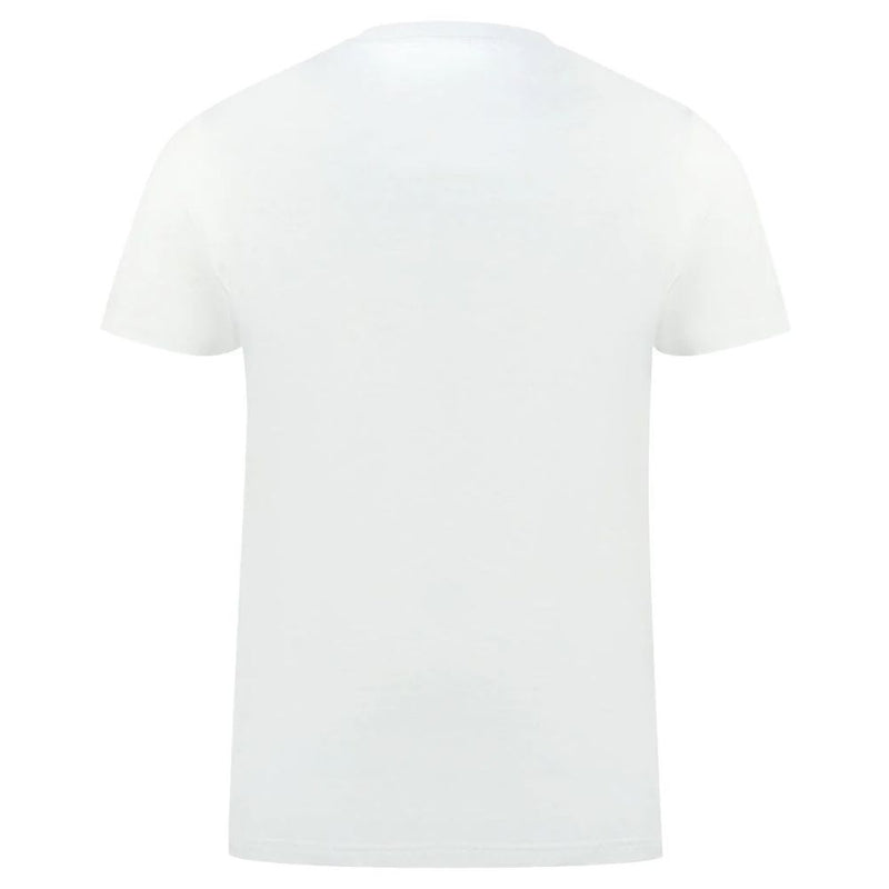 Aquascutum Classic White Cotton Logo Tee with Flag Men's Detail