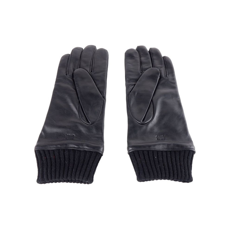 Cavalli Class Black Lambskin Men Men's Glove