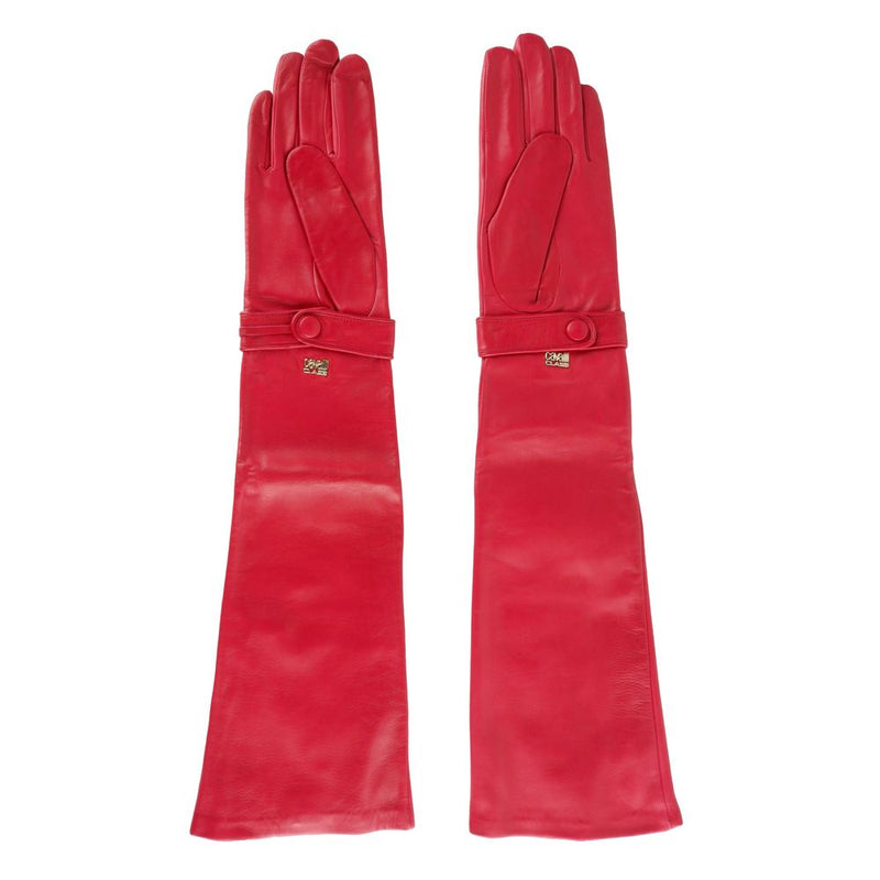 Cavalli Class Red Lambskin Women Women's Glove