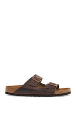 Birkenstock Men's Classic Habana Leather Arizona Slippers With Cork And Rubber Sole