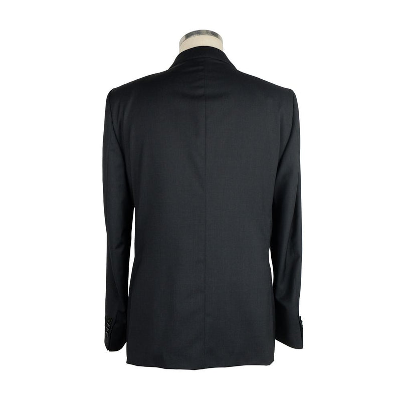 Made in Italy Black Wool Men Men's Suit