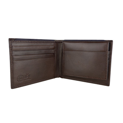 La Martina Brown Leather Men Men's Wallet