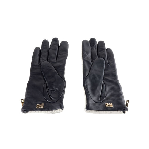 Cavalli Class Gray Lambskin Women Women's Glove