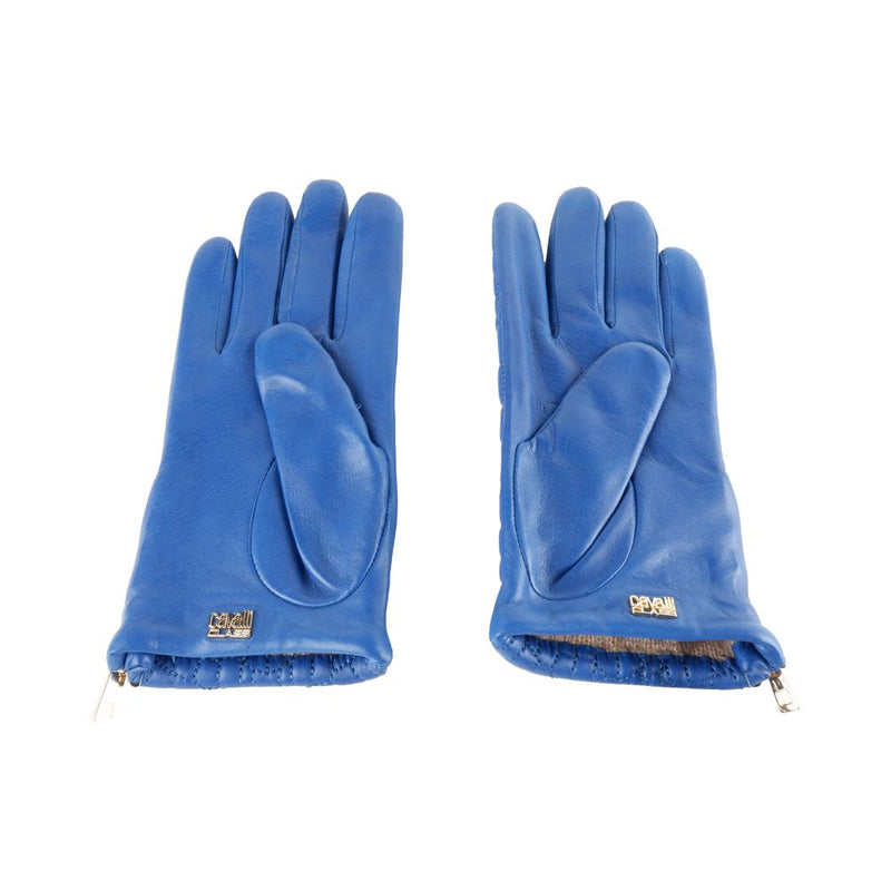 Cavalli Class Blue Lambskin Women Women's Glove