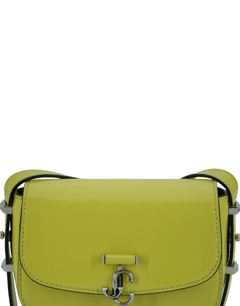 Jimmy Choo Lime Yellow Leather Small Shoulder Women's Bag