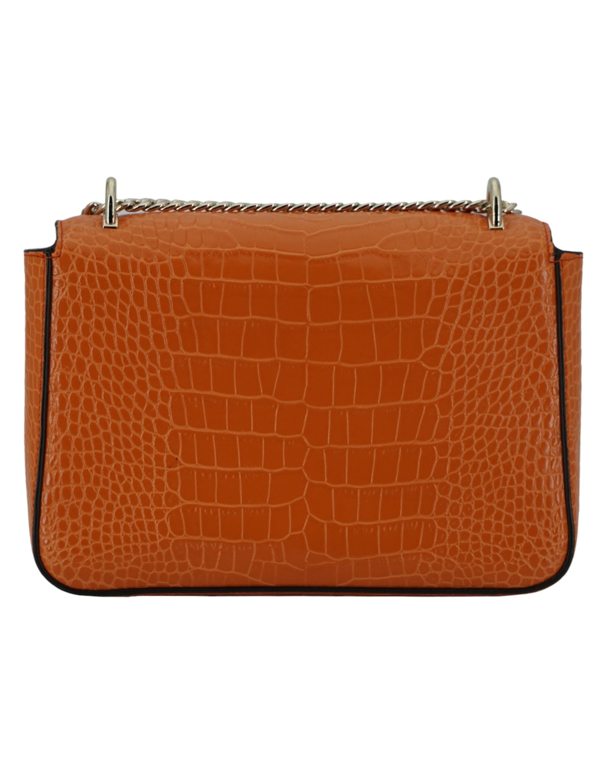 Jimmy Choo Amber Orange Leather Shoulder Women's Bag