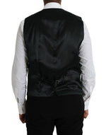 Dolce & Gabbana Black Wool Waistcoat Dress Formal Men's Vest