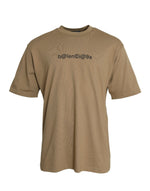 Balenciaga Brown Cotton Symbolic Jersey Vintage Crew Neck Men's T-shirt