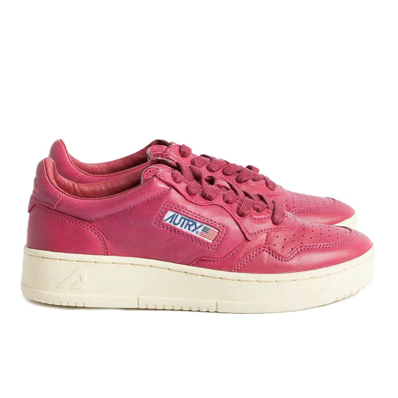 Autry Fuchsia Leather Di Capra Women's Sneaker