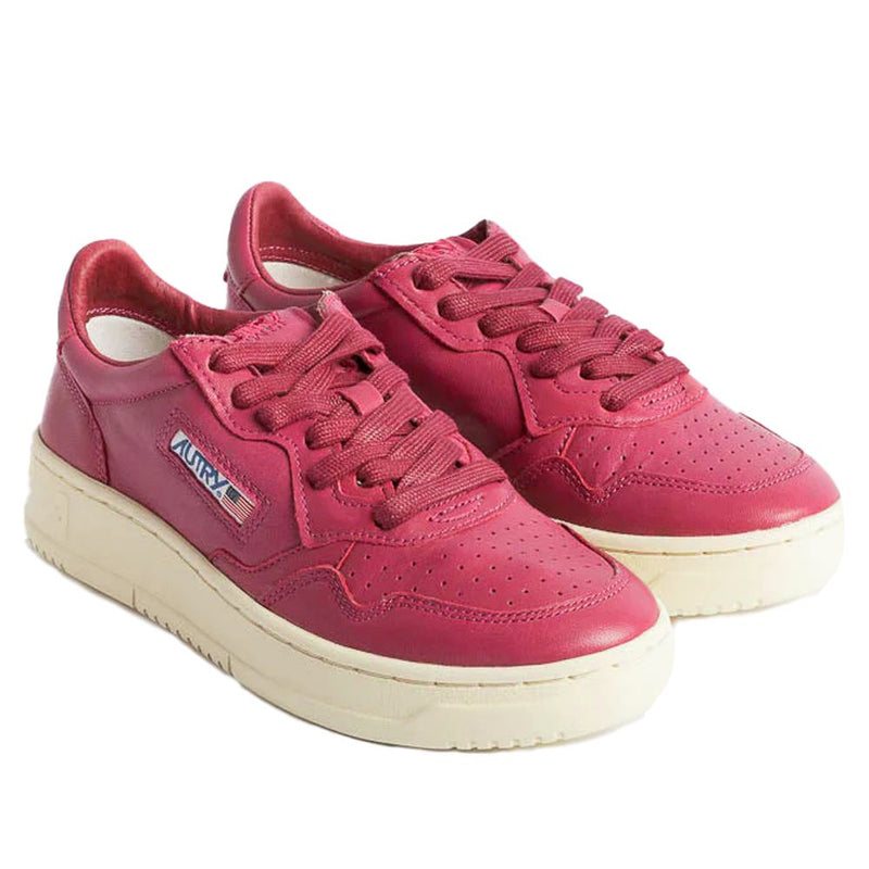 Autry Fuchsia Leather Di Capra Women's Sneaker