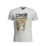 Cavalli Class White Cotton Men's T-Shirt