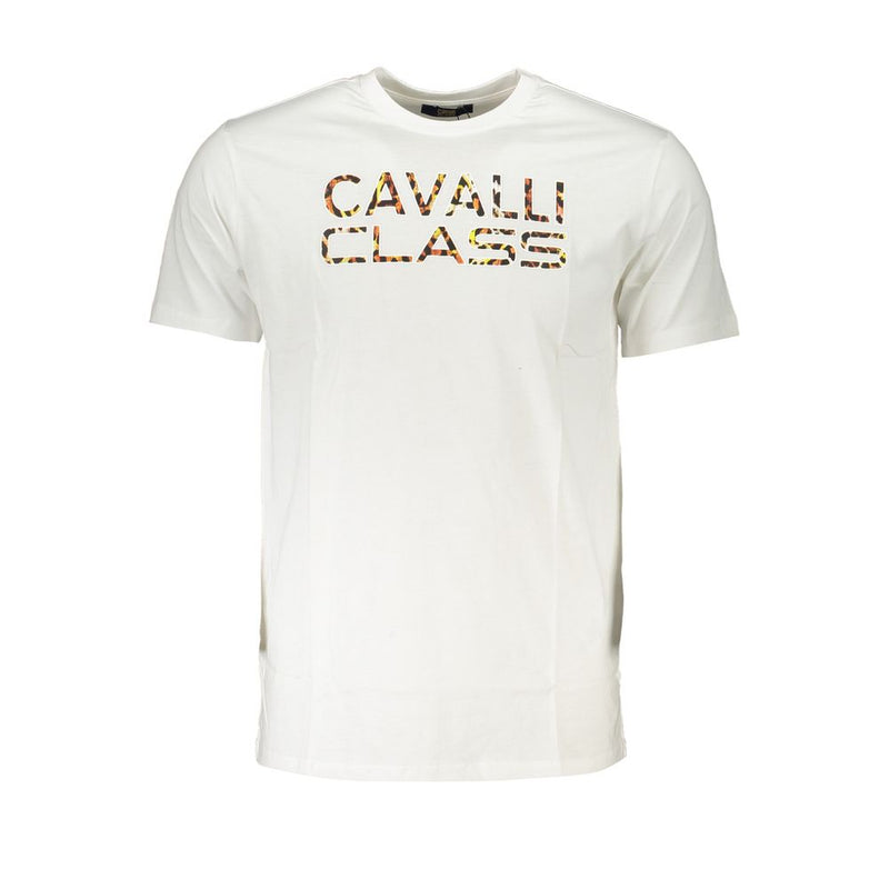 Cavalli Class White Cotton Men's T-Shirt