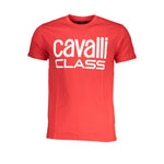 Cavalli Class Red Cotton Men's T-Shirt