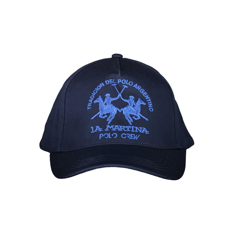 La Martina Blue Cotton Hats & Men's Cap