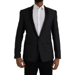 Dolce & Gabbana Black Jacquard MARTINI Single Breasted Coat Men's Blazer (Pre-Owned)