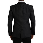 Dolce & Gabbana Black Jacquard MARTINI Single Breasted Coat Men's Blazer (Pre-Owned)