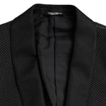 Dolce & Gabbana Black Jacquard MARTINI Single Breasted Coat Men's Blazer (Pre-Owned)