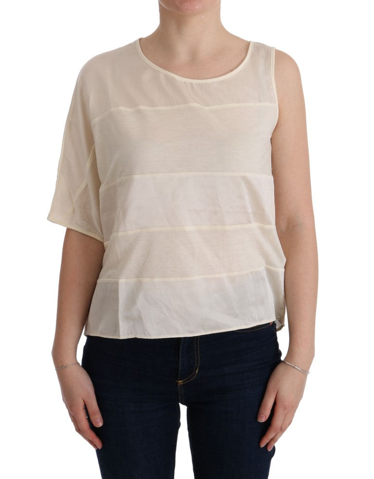 Costume National Beige Sleeveless Modal Top - Elevated Women's Basics