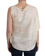 Costume National Beige Sleeveless Modal Top - Elevated Women's Basics