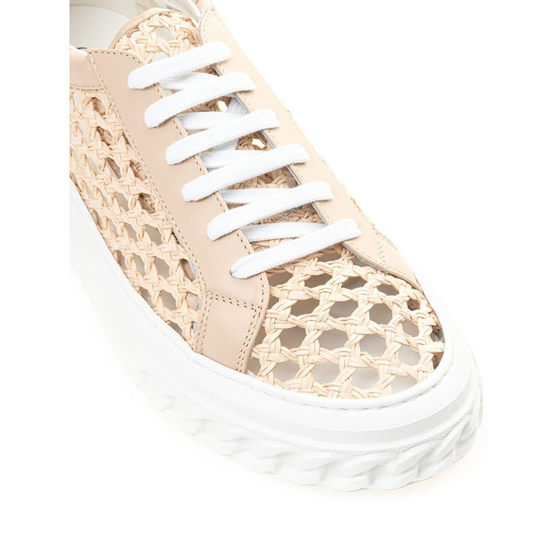 Casadei Casadei Chic Beige Leather Women's Sneakers