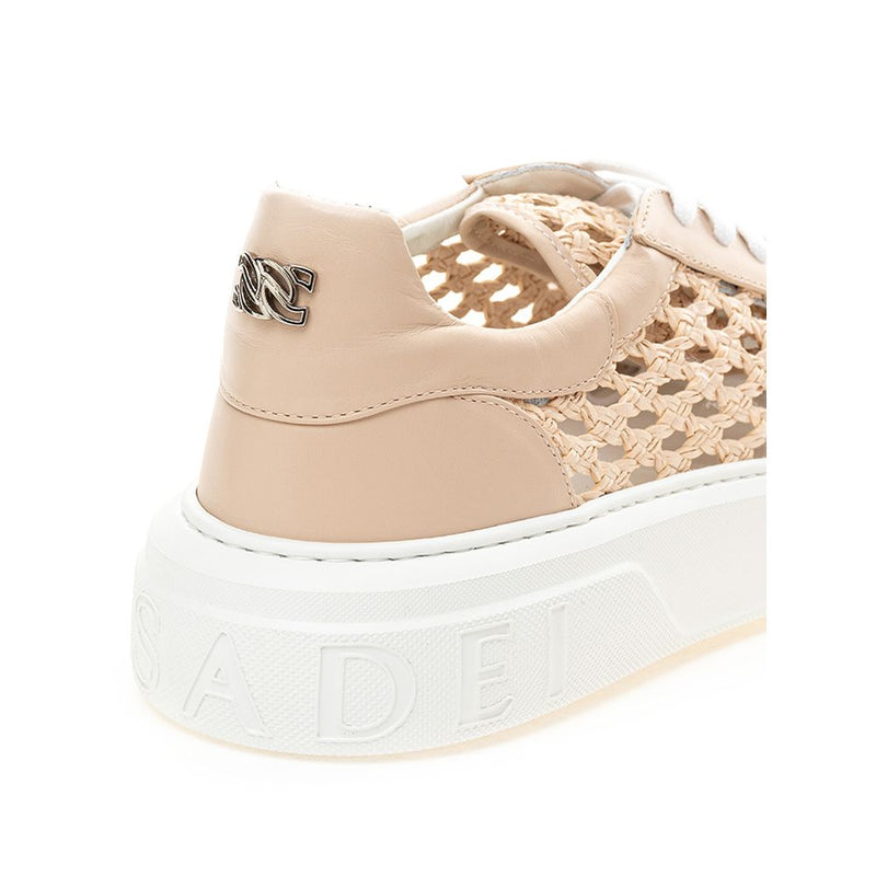 Casadei Casadei Chic Beige Leather Women's Sneakers