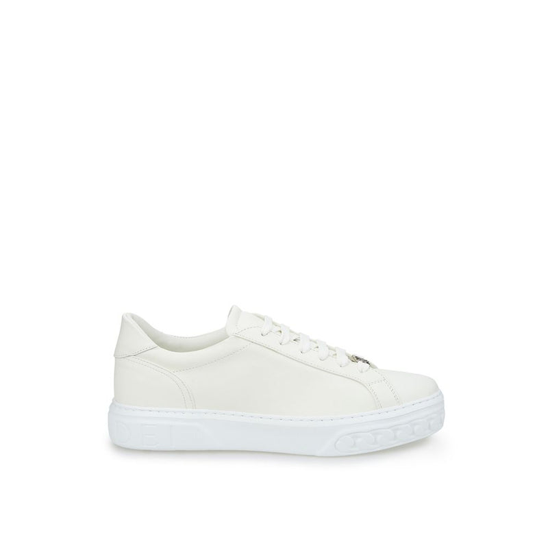 Casadei Sleek White Leather Women's Sneakers