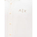 Armani Exchange Elegant White Viscose Shirt for Men's Men