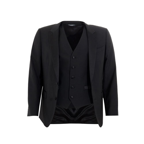 Dolce & Gabbana Elegant Black Wool Men's Men's Suit