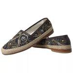 Dolce & Gabbana Blue Embroidered Denim Men Espadrilles Men's Shoes (Pre-Owned)