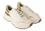 Dolce & Gabbana White Gold Leather Sport DAYMASTER Sneakers Men's Shoes (Pre-Owned)