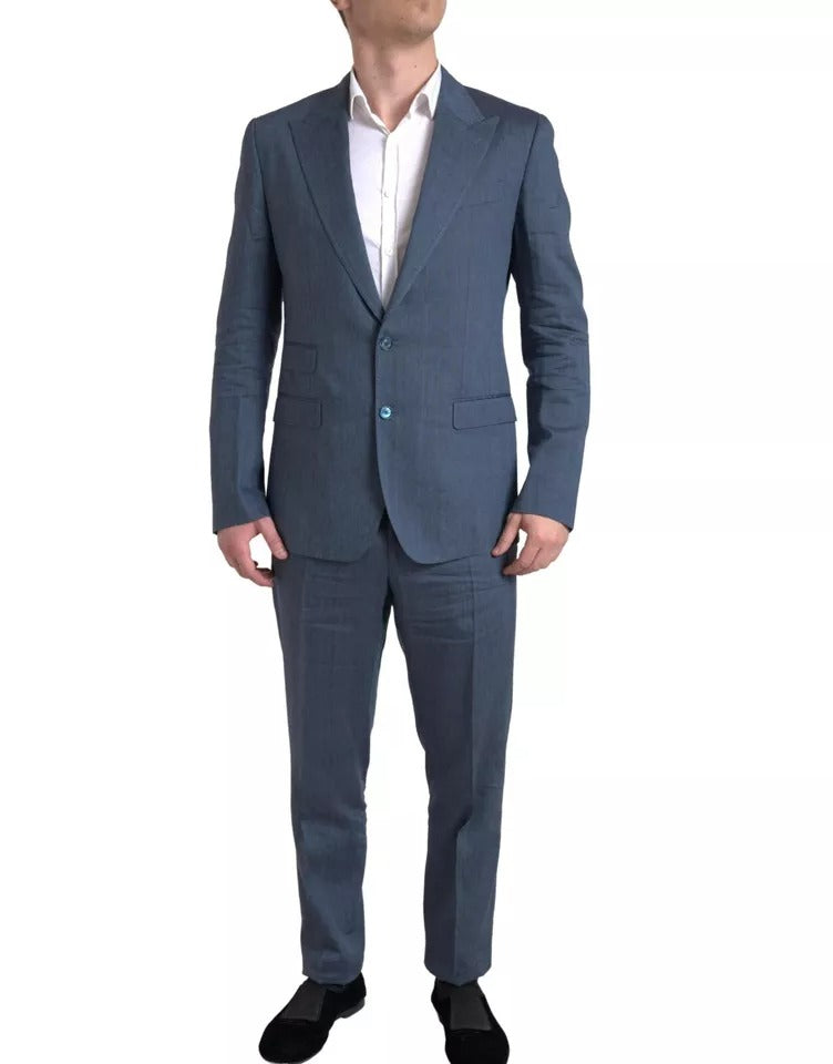 Dolce & Gabbana Blue 2 Piece Single Breasted NAPOLI Men's Suit (Pre-Owned)