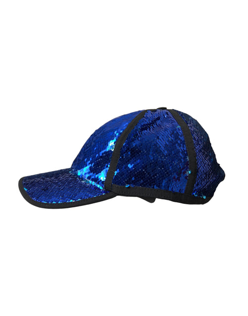 Dolce & Gabbana Royal Blue Sequin Baseball Hat Men's Men