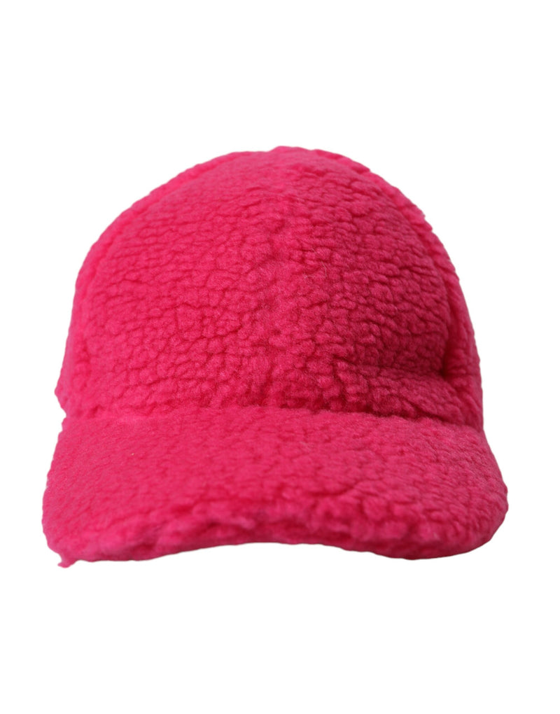 Dolce & Gabbana Pink Fleece Plush Baseball Hat Men's Men