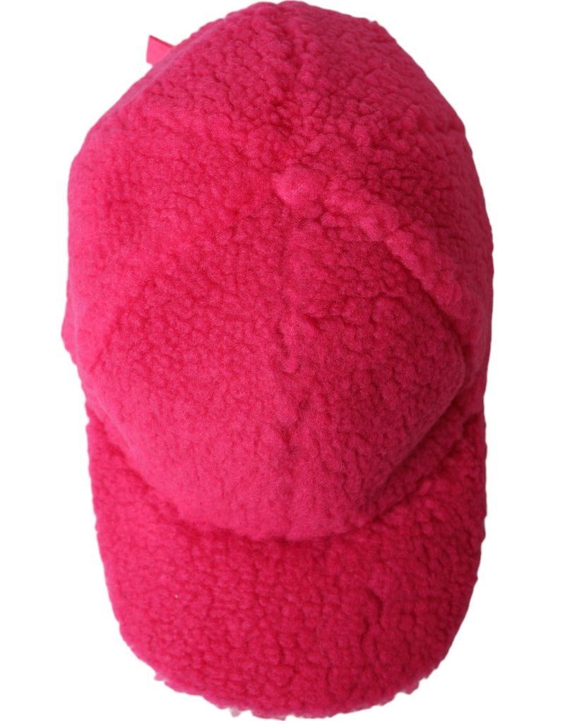 Dolce & Gabbana Pink Fleece Plush Baseball Hat Men's Men